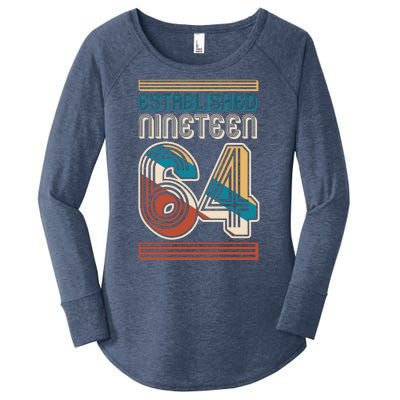 Retro Established Nineteen 64 1964 60th Birthday Women's Perfect Tri Tunic Long Sleeve Shirt