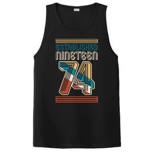 Retro Established Nineteen 74 1974 50th Birthday PosiCharge Competitor Tank