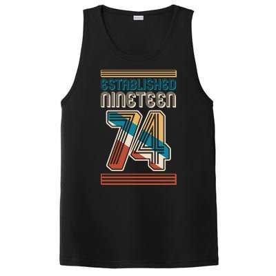 Retro Established Nineteen 74 1974 50th Birthday PosiCharge Competitor Tank