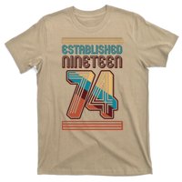 Retro Established Nineteen 74 1974 50th Birthday T-Shirt