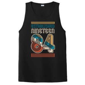 Retro Established Nineteen 84 1984 40th Birthday PosiCharge Competitor Tank