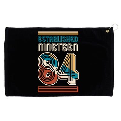 Retro Established Nineteen 84 1984 40th Birthday Grommeted Golf Towel