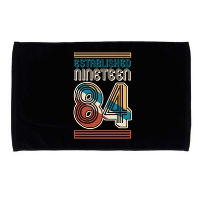 Retro Established Nineteen 84 1984 40th Birthday Microfiber Hand Towel