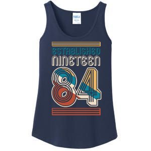 Retro Established Nineteen 84 1984 40th Birthday Ladies Essential Tank