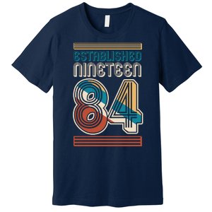 Retro Established Nineteen 84 1984 40th Birthday Premium T-Shirt