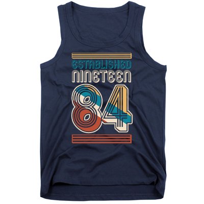 Retro Established Nineteen 84 1984 40th Birthday Tank Top