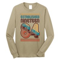 Retro Established Nineteen 84 1984 40th Birthday Long Sleeve Shirt