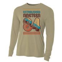 Retro Established Nineteen 84 1984 40th Birthday Cooling Performance Long Sleeve Crew