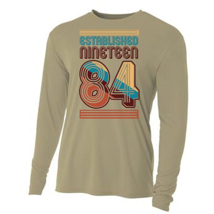 Retro Established Nineteen 84 1984 40th Birthday Cooling Performance Long Sleeve Crew