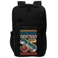 Retro Established Nineteen 35 1935 90th Birthday Impact Tech Backpack