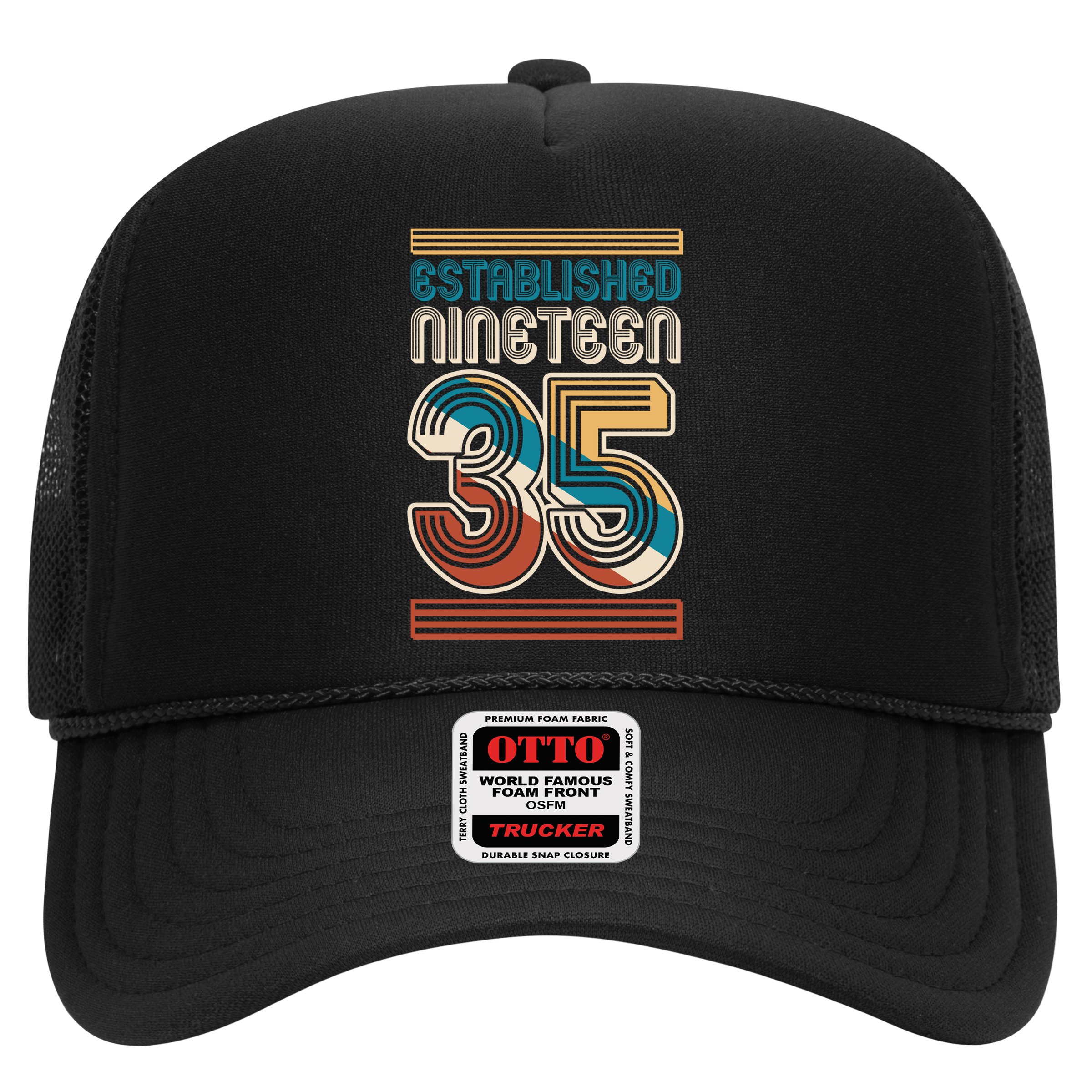 Retro Established Nineteen 35 1935 90th Birthday Hat