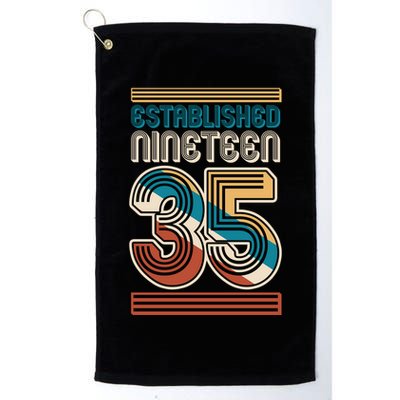 Retro Established Nineteen 35 1935 90th Birthday Golf Towel