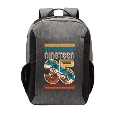 Retro Established Nineteen 35 1935 90th Birthday Vector Backpack