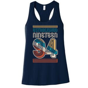 Retro Established Nineteen 94 1994 30th Birthday Women's Racerback Tank