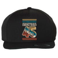Retro Established Nineteen 45 1945 80th Birthday Wool Snapback Cap