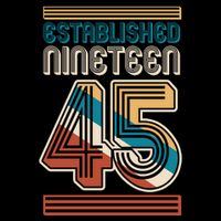 Retro Established Nineteen 45 1945 80th Birthday Kids T-Shirt