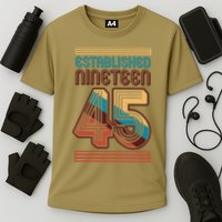 Retro Established Nineteen 45 1945 80th Birthday Performance Shirt