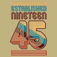Retro Established Nineteen 45 1945 80th Birthday Magnet