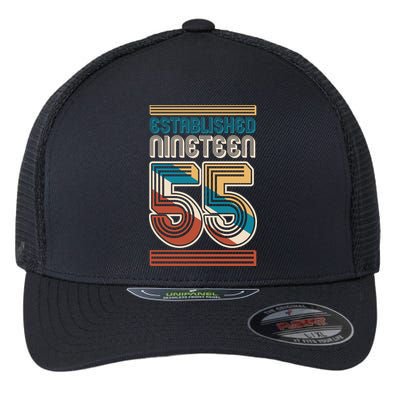 Retro Established Nineteen 55 1955 70th Birthday Flexfit Unipanel Trucker Cap