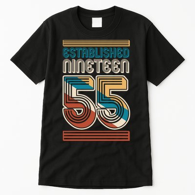 Retro Established Nineteen 55 1955 70th Birthday Tall T-Shirt