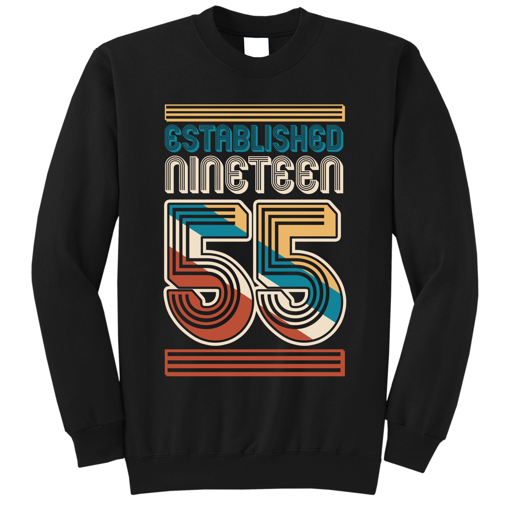 Retro Established Nineteen 55 1955 70th Birthday Tall Sweatshirt