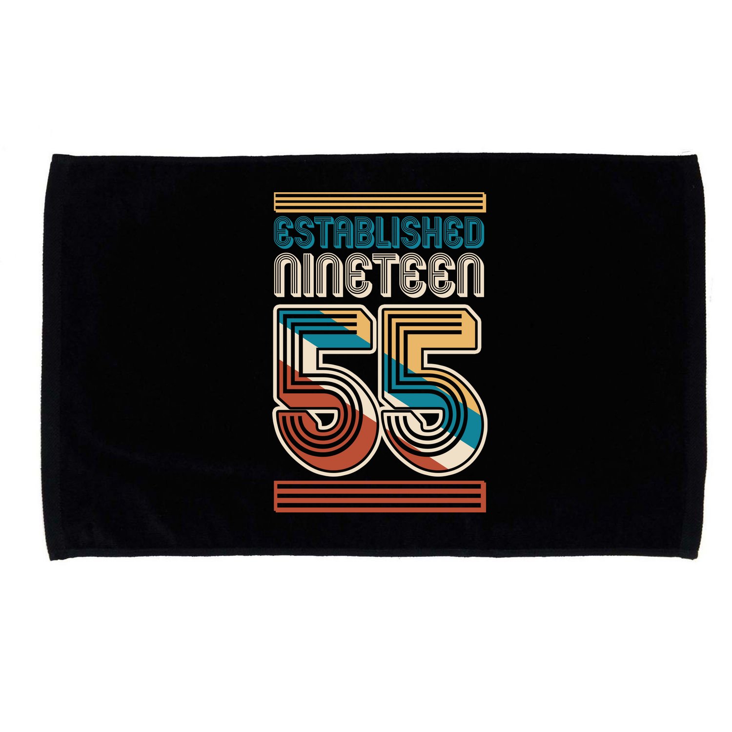 Retro Established Nineteen 55 1955 70th Birthday Microfiber Hand Towel