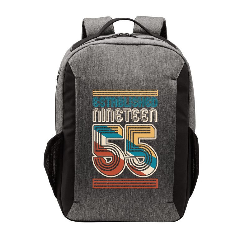 Retro Established Nineteen 55 1955 70th Birthday Vector Backpack