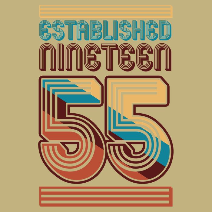 Retro Established Nineteen 55 1955 70th Birthday Performance Shirt