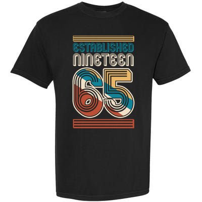 Retro Established Nineteen 65 1965 60th Birthday Garment-Dyed Heavyweight T-Shirt