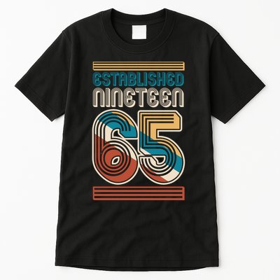 Retro Established Nineteen 65 1965 60th Birthday Tall T-Shirt