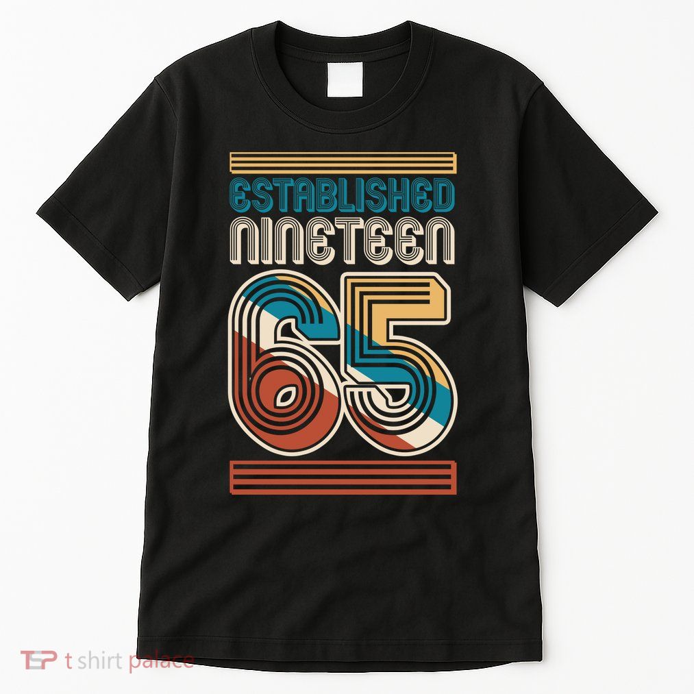 Retro Established Nineteen 65 1965 60th Birthday Tall T-Shirt