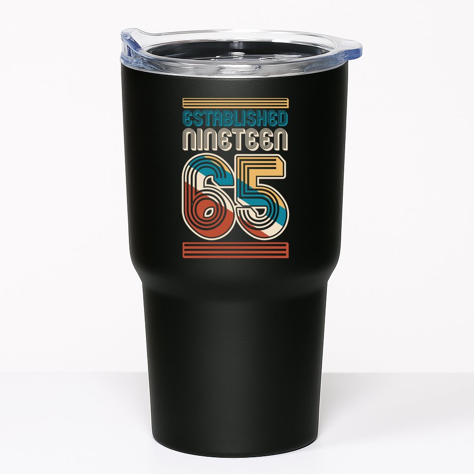 Retro Established Nineteen 65 1965 60th Birthday Tumbler