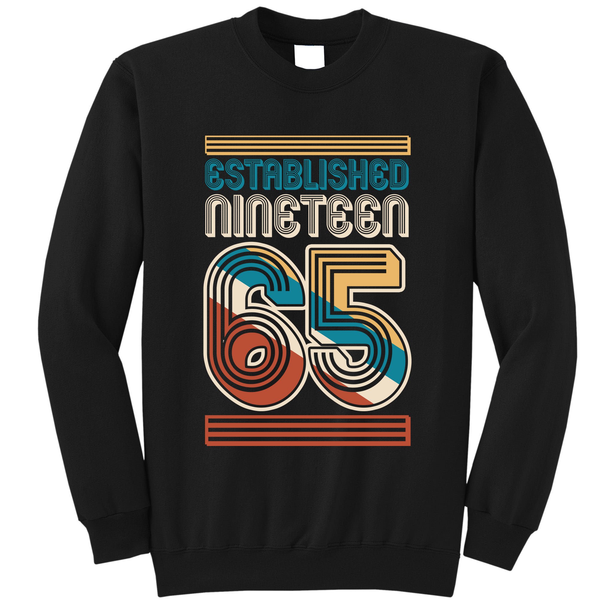 Retro Established Nineteen 65 1965 60th Birthday Tall Sweatshirt