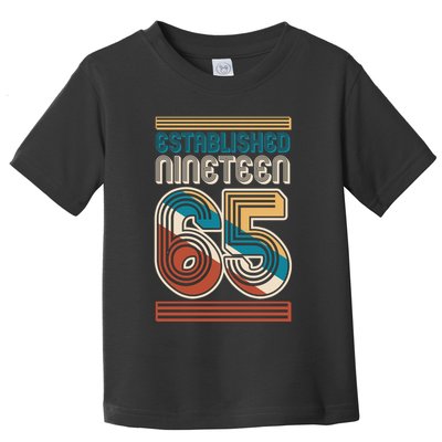 Retro Established Nineteen 65 1965 60th Birthday Toddler T-Shirt