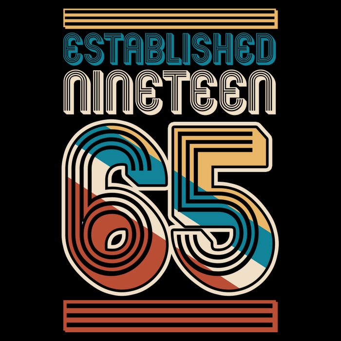 Retro Established Nineteen 65 1965 60th Birthday Toddler T-Shirt
