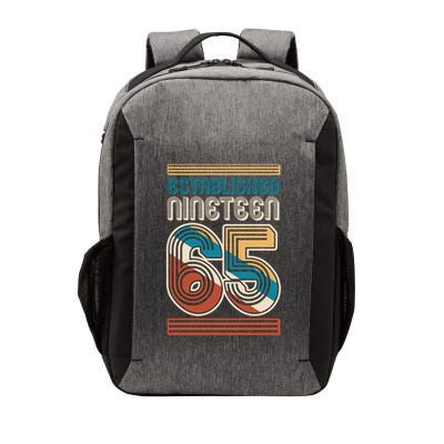 Retro Established Nineteen 65 1965 60th Birthday Vector Backpack