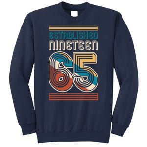 Retro Established Nineteen 65 1965 60th Birthday Sweatshirt