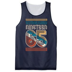 Retro Established Nineteen 65 1965 60th Birthday Mesh Reversible Basketball Jersey Tank