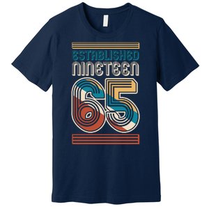 Retro Established Nineteen 65 1965 60th Birthday Premium T-Shirt