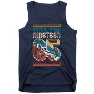 Retro Established Nineteen 65 1965 60th Birthday Tank Top