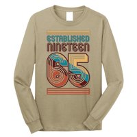 Retro Established Nineteen 65 1965 60th Birthday Long Sleeve Shirt