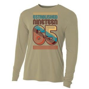 Retro Established Nineteen 65 1965 60th Birthday Cooling Performance Long Sleeve Crew