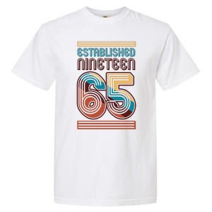 Retro Established Nineteen 65 1965 60th Birthday Garment-Dyed Heavyweight T-Shirt