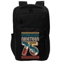 Retro Established Nineteen 75 1975 50th Birthday Impact Tech Backpack