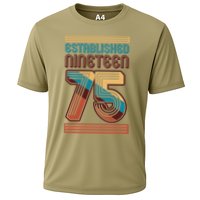 Retro Established Nineteen 75 1975 50th Birthday Cooling Performance Crew T-Shirt