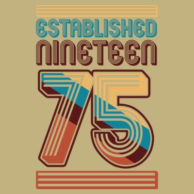 Retro Established Nineteen 75 1975 50th Birthday T-Shirt