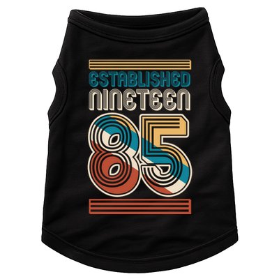 Retro Established Nineteen 85 1985 40th Birthday Doggie Tank