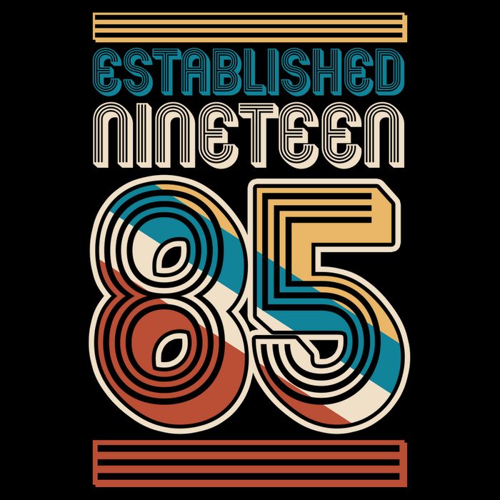 Retro Established Nineteen 85 1985 40th Birthday Doggie Tank