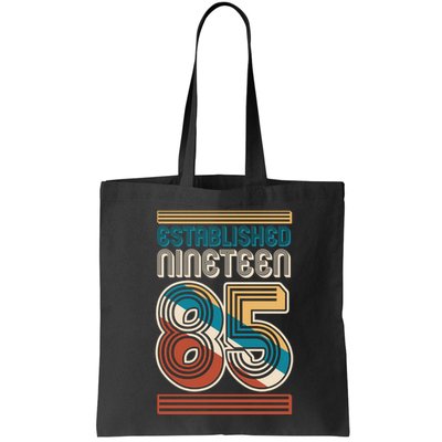 Retro Established Nineteen 85 1985 40th Birthday Bag