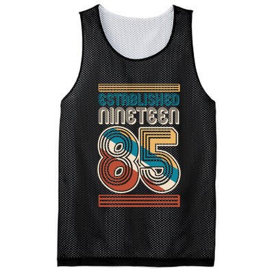 Retro Established Nineteen 85 1985 40th Birthday Mesh Reversible Basketball Jersey Tank